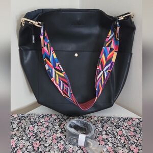 New Vlack Purse With Colourful Interchangeable Straps Vegan